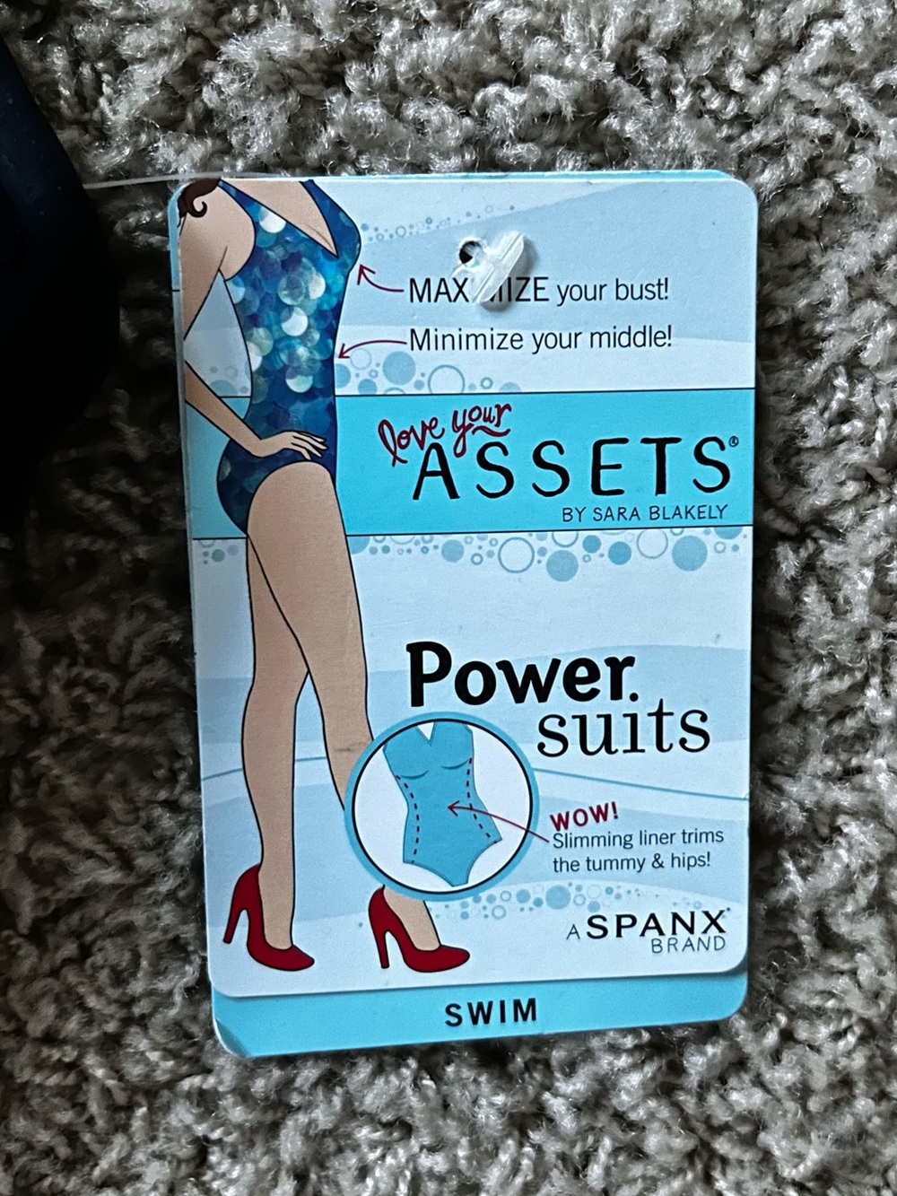 SPANX Jet Black Love your Assets pushup swimsuit Sz M - Picture 2 of 6